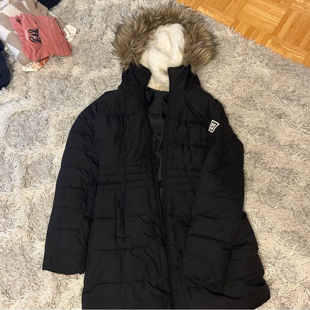 Womens hollister winter long jacket size small